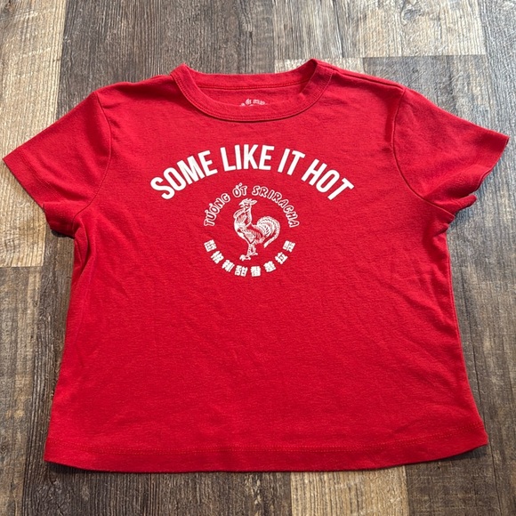 MAD Engine Tops - SRIRACHA TUONG OT Red Crop Top "Some Like It Hot" Shirt Women’s XS